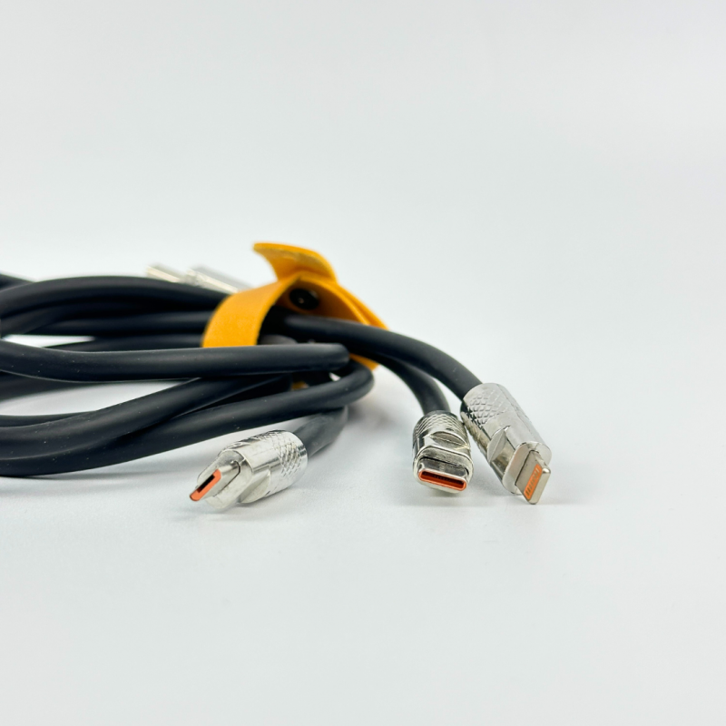 Покращений кабель 3в1 + підсвітка (lightning+Type-C+MicroUSB)